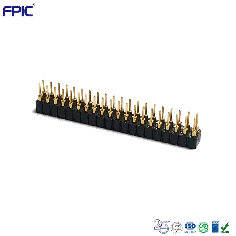 Fpic Pitch 1.27mm 2.0mm 2.54mm Right Angle 90degrees 10p to 100p Male Connector Box Header